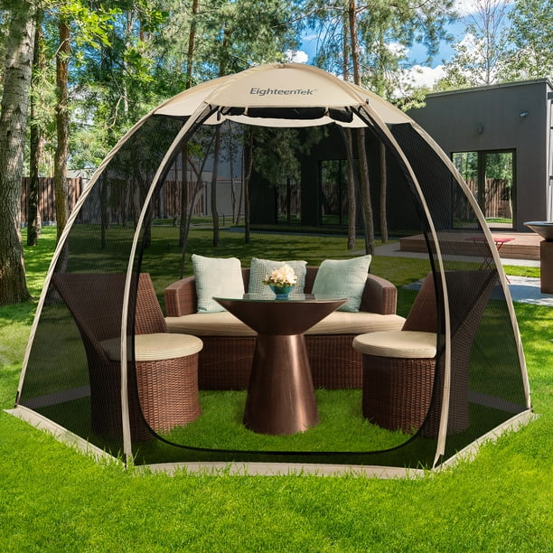 EighteenTek Screen House Outdoor Camping Tent Pop up Canopy Gazebos