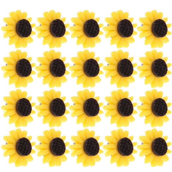 TAILTOSS 40Pcs Sunflower Shape Resin Thumb Tack Decorative Pushpin for Bulletin Board