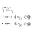 thumbnail image 2 of Avalon 3-Handle Tub & Shower Faucet with Metal Lever Handles in Brushed Nickel, 2 of 2
