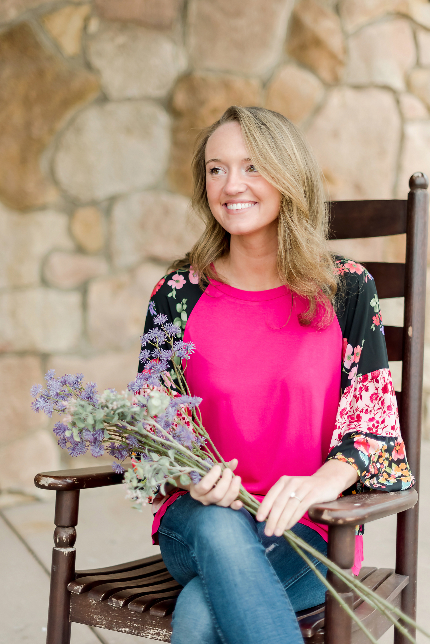 The Pioneer Woman 3/4 Sleeve Raglan Mixed Print Blouse, Womens - Walmart.com