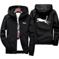 thumbnail image 2 of Primavera otoño hombres de gran tamaño protector solar rompevientos impreso chaqueta con capucha simplicidad moda adecuada para montañismo Camping, 2 of 5