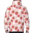 thumbnail image 7 of Naloa Floral Strawberr Men's Casual Hooded Collar Drawstring Hoodies Pullover Sweatshirts Casual Long Sleeve Shirts-3X-Large, 7 of 7