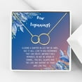 thumbnail image 2 of Anavia New Beginnings Gift Card for Her, New Job Gift, New Relationship Gift Card, Cheer up Gift Necklace, Encouragement Gift for Daughter-[Gold Infinity Double Ring, Blue-Orange Gift Card], 2 of 3