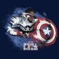 thumbnail image 2 of Boy's Marvel The Falcon and the Winter Soldier Captain America Paint Graphic Tee Navy Blue X Small, 2 of 4