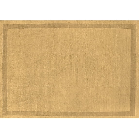Ahgly Company Indoor Rectangle Solid Brown Modern Area Rugs, 5' x 7'