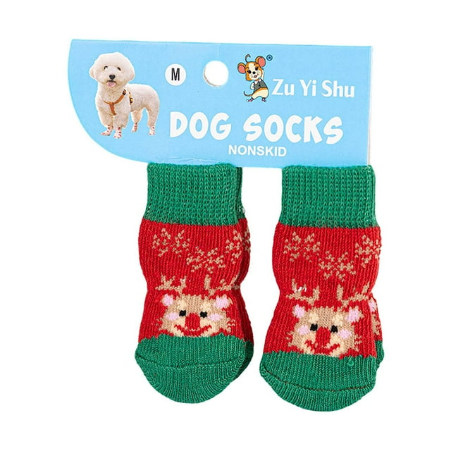 Dsscvnef Christmas Dog Socks Suitable for Large Dogs Socks Socks Christmas Dog Shoes Christmas Tree Dog Socks Pet Socks Hiking Boots Pet Clothes for Large Dogs Female Pet Clothes Hangers for Small Dog
