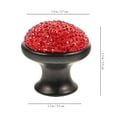 thumbnail image 4 of Aluminum Alloy Door Knobs Shining Rhinestone Mushroom Design Pull Handle Creative Drawer Knobs Cabinet Door Handle Furniture Knob with Screws (Red Black), 4 of 6