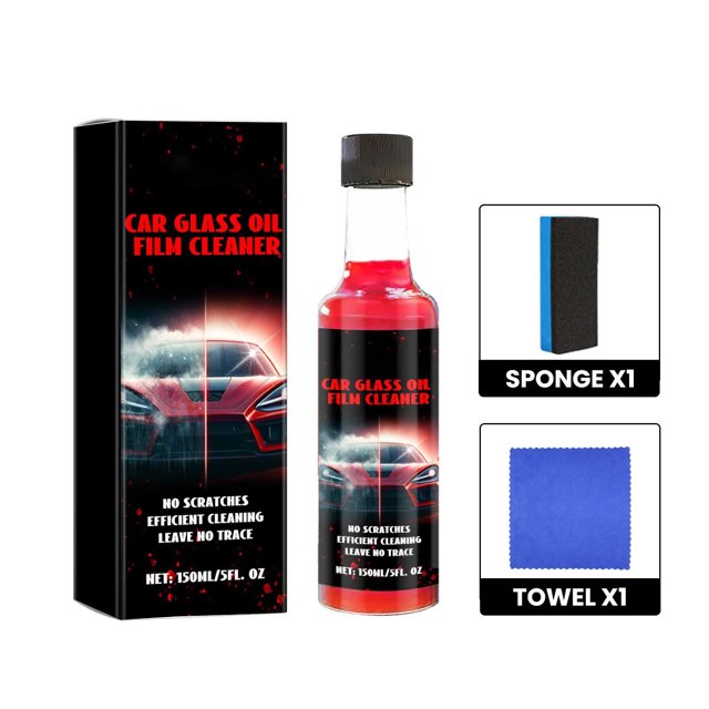 Hxlamzoo Professional Car Glass Oil Remover - Scratch-Resistant Streak-Free Degreaser for Windshield/Windows & Auto Paint Care (150ml/5.07FL.OZ)