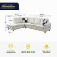 thumbnail image 4 of Lifestyle Furniture Smith Left-Facing Sectional Sofa Set in Off White, 4 of 4