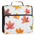 thumbnail image 5 of FORMRS Zipper Binder with Shoulder Strap 2-inch Ring 500 Sheet Capacity File Bag, White Autumn Leaves, 5 of 5