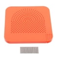 thumbnail image 1 of GAXIRE Children's String Weaving Drawing Board Quilling Board for Jewelry Making Orange Plastic 1Set, 1 of 7