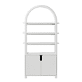 thumbnail image 3 of Walker Edison Modern Arched Cabinet Bookcase with Storage, White, 3 of 12