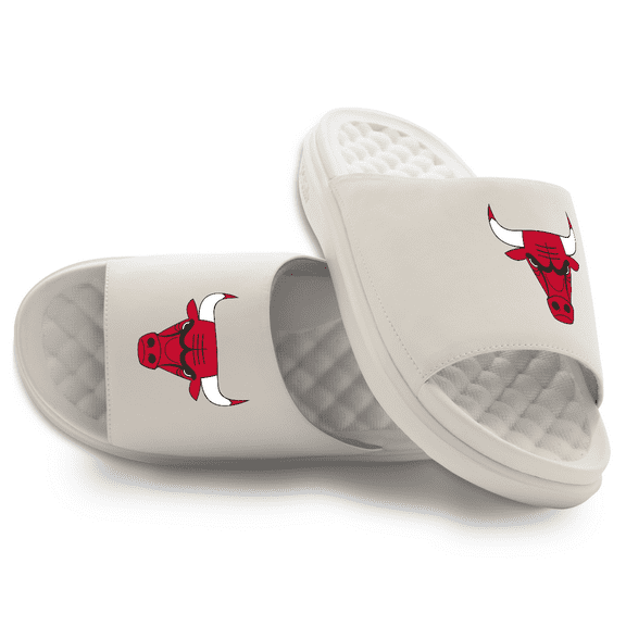 Unisex ISlide Cream Chicago Bulls Primary Motive Slide Sandals