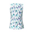 thumbnail image 5 of Xecao Cool Giraffe print women's scoop neck, loose-fit workout tank tops for the gym., 5 of 9