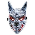 thumbnail image 2 of Déguisement d'Halloween Intégral Réaliste Effrayant Mascarade Coiffe Gris, 2 of 10