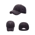 thumbnail image 4 of VONCOS Womens Purple Faux Faux Fur Baseball Cap Fuzzy Teddy Winter Hat Soft Plush Lined Warm Cold Weather One Size,Size Free Size, 4 of 4