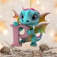thumbnail image 4 of Christmas Dragon Ornaments, 26 Letter Cartoon Pendant for Kids Acrylic Hanging Gift for Christmas Tree Christmas Decoration,Funny Dinosaur Decor for Holiday Party Indoor, 4 of 4