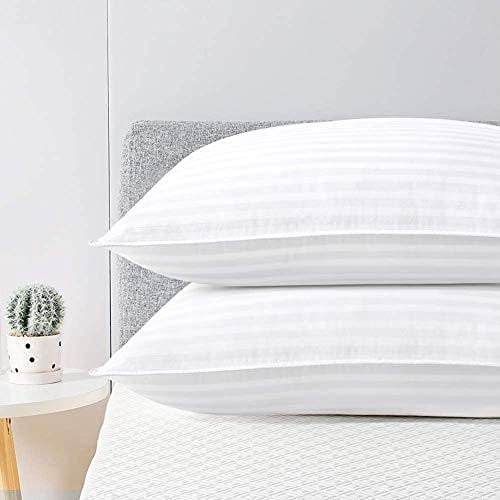 Pillows Queen Size 2 Pack Cooling Cotton Pillow Hotel Quality Down Alternative Bed Pillows for Sleeping Pillows for Side and Back Sleepers, Soft Fluffy & Breathable