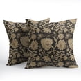 thumbnail image 2 of Vintage Floral Print Pillow Covers 18x18 Inch Farmhouse Flowers Pattern Decorative Throw Pillow Covers Set of 2 Black Pillowcases for Couch Holiday Party Picnic Dinner Decor, 2 of 6