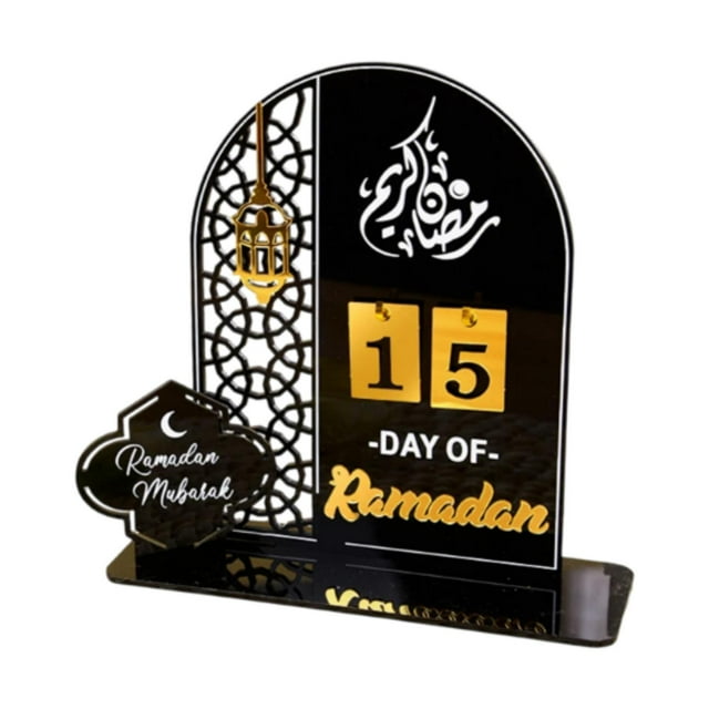 Eid Decor Diy Gift para niños Calendario de adviento del Ramadán para la fiesta del del dormitorio negro