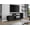 Black#1, variant on TV Stands With Storage Tv Stand, 42 Inch, Console, Media Entertainment Center, Storage Shelves, Living Room, Bedroom, Grey Laminate, Contemporary, Modern,Entertainment Centers