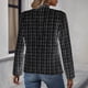 thumbnail image 4 of Ailaofu Womens Business Coat Open Front Blazer Long Sleeve Notch Stand Collar Work Office Dressy Jacket, 4 of 7