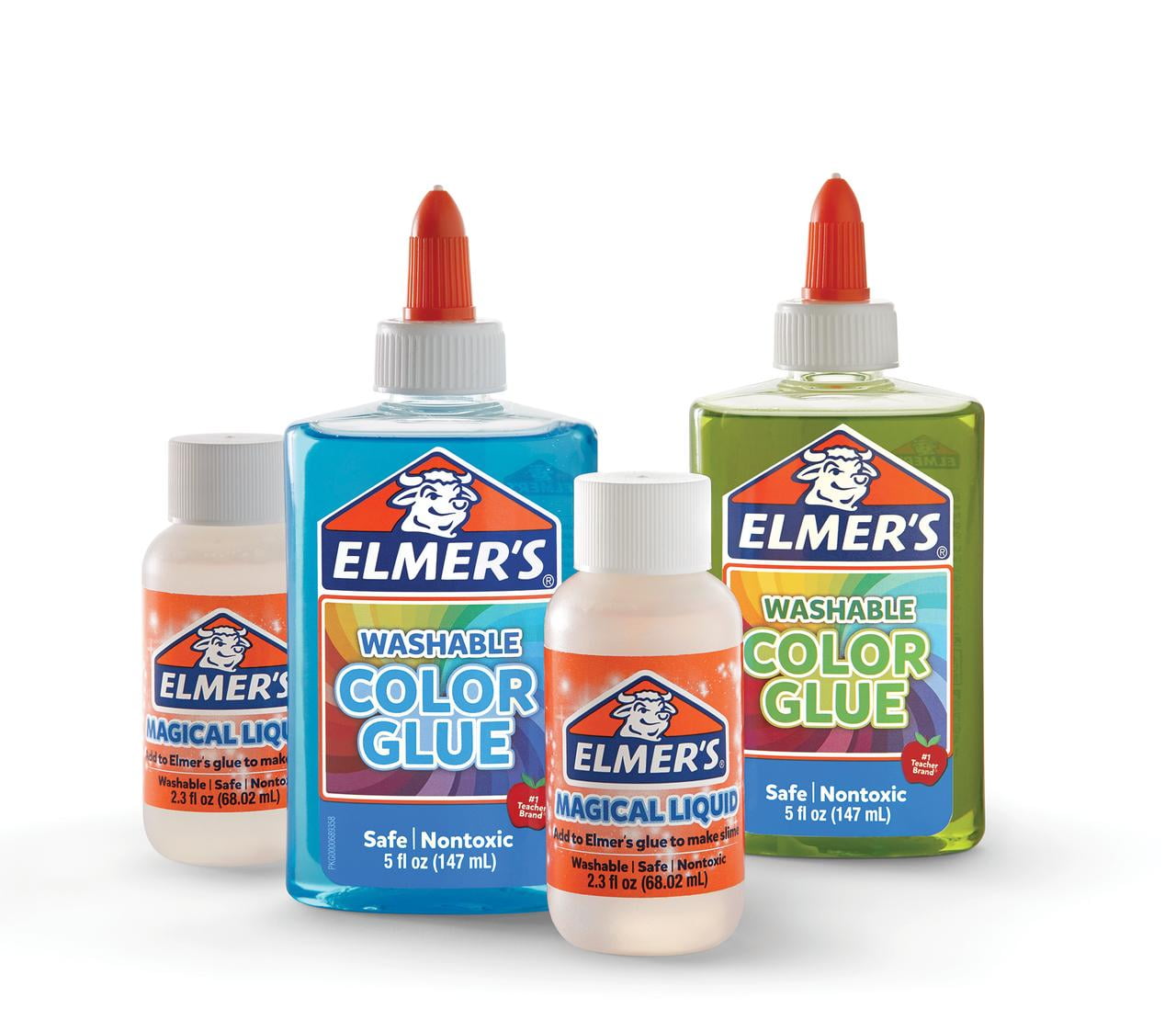 Color Slime Kit, (1) 5 oz Pink Color Glue, (1) 5 oz Purple Color Glue, (2)  2.3 oz Elmer's Magical Liquid - Office Express Office Products