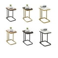 thumbnail image 5 of Nathaniel Home C-Shaped Sofa Side End Table, Legant Modern Sofa Side Table, Square Under Sofa Tables, with Painted Metal Frame, Black/Black, 5 of 6