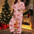 thumbnail image 5 of Christmas Pjs Women Holiday Cute Print Button down Sleepwear Loungewear Women Winter Pajamas Women Loungewear Set, 5 of 6