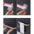 thumbnail image 4 of Wall-mounted Towel Rail Without Drilling (3 Pieces, White+blue+pink) Hy, 4 of 5