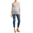 thumbnail image 3 of Oh! Mamma Maternity Women's Scoop Neck T-Shirt (Womens & Womens Plus), 3 of 4