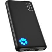 INIU Power Bank, Slimmest & Lightest 10000mAh 3A High-Speed 3 Outputs Portable Charger, USB C & Flashlight Battery Pack