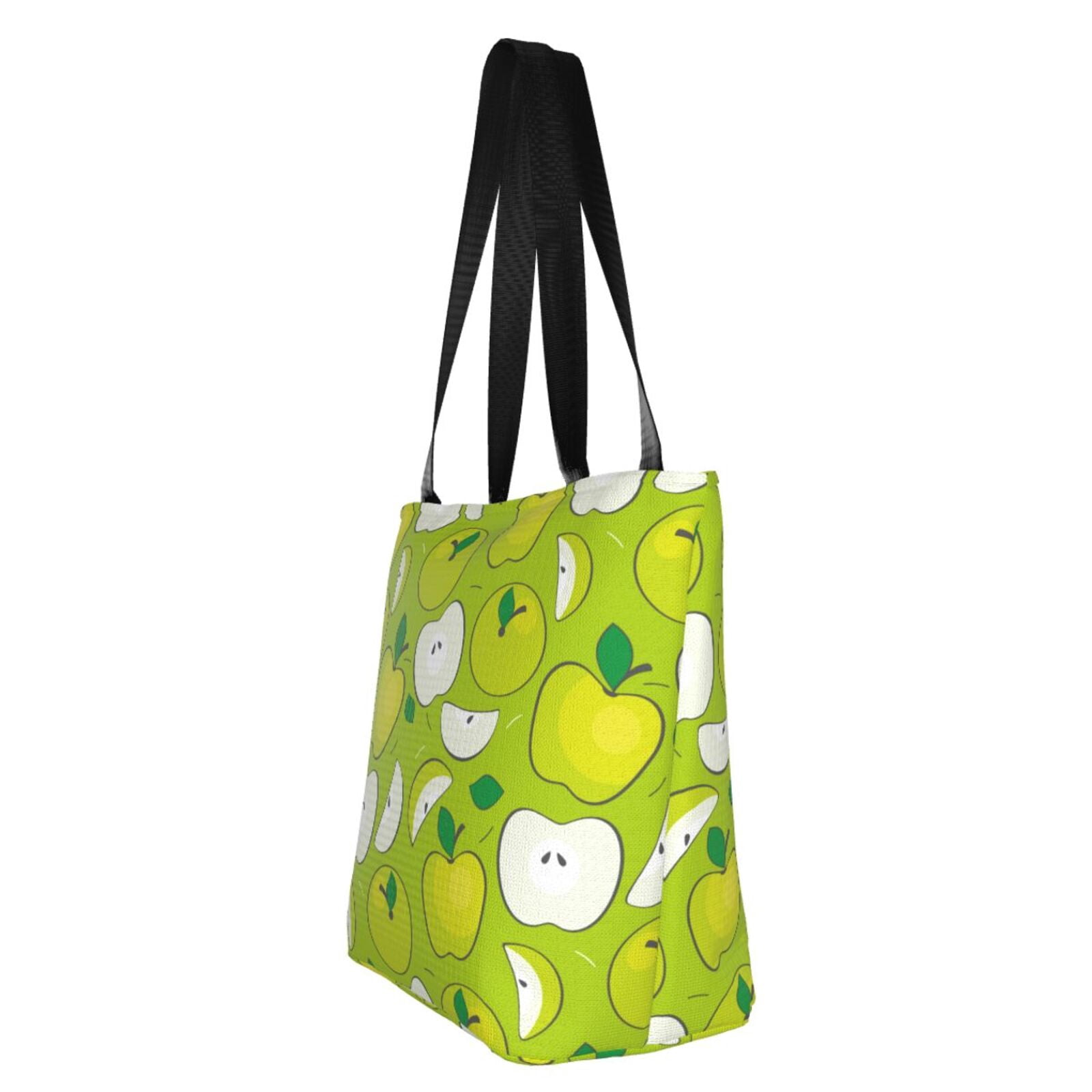 backpack from apple store laptop canvas type material Lafuoo Green Apple Pattern Canvas Backpack, Zipper Laptop Backpack Travel  Bag Sports Bag Unisex-One Size