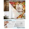 thumbnail image 3 of No Hook Cloth Fabric Shower Curtain with Snap in Liner, Maple Leaves Thanksgiving Waterproof Shower Curtains Set with See Through Top Window, Fall Botanical Autumn Leaves Rustic Bath Curtains 54"x78", 3 of 6