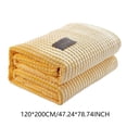 thumbnail image 2 of Summer Blanket Flannel Fleece Blanket Patchwork Quilt Microfiber Blanket Double Sided Cold Effect 47x79IN Cooling Weighted Blanket Soft Fuzzy Plush Transfer Heat to Keep Body Cool Night Sweats, 2 of 3