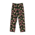 thumbnail image 6 of Uemuo Rose Flowers Pattern Men's Wide Leg Palazzo Lounge Pants with Pockets Light Weight Loose Comfy Casual Pajama Pants-Large, 6 of 9