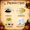 thumbnail image 3 of Porch Goose Halloween Outfits, White Bat Wing Hat Stylish Costume for 23 Inch Porch Goose Statue, Garden Lawn Outdoor Decor (C), 3 of 6