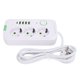 thumbnail image 5 of Adaptador De Enchufe De Viaje Europeo, Enchufe De La UE 110-250 V Amplia Aplicación Interruptor De Sobrecarga Portátil De 10 A 4 Puertos USB A Regleta De Alimentación De La UE, 5 of 7