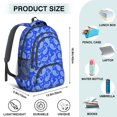 thumbnail image 5 of Paisley and Damask Blue Pattern Cute School Backpack Bag with Padded Back and Adjustable Shoulder Straps 16.9 X 12.6 X 5.9 Inches, 5 of 5