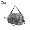 thumbnail image 2 of Bolsas de compras reutilizables, 2 unidades, bolsas plegables de un solo hombro, totalizador ecológico, 2 of 5
