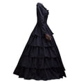 thumbnail image 2 of Women's Black Medieval Victorian Style Dress Renaissance Gothic Lace Princess Ball Gown, 2 of 5