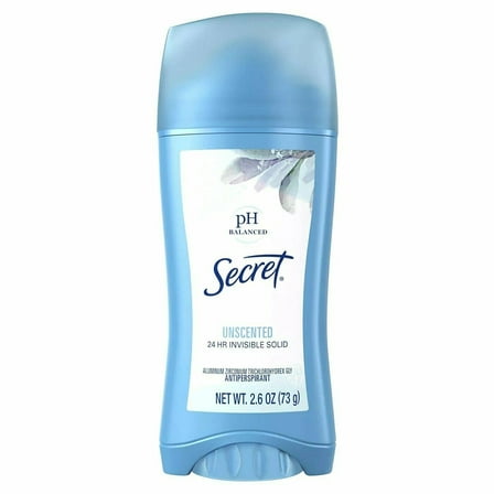Secret Sld Inv Unscnted Size 2.6z Secret Unscented Invisible Solid Antiperspirant Deodorant