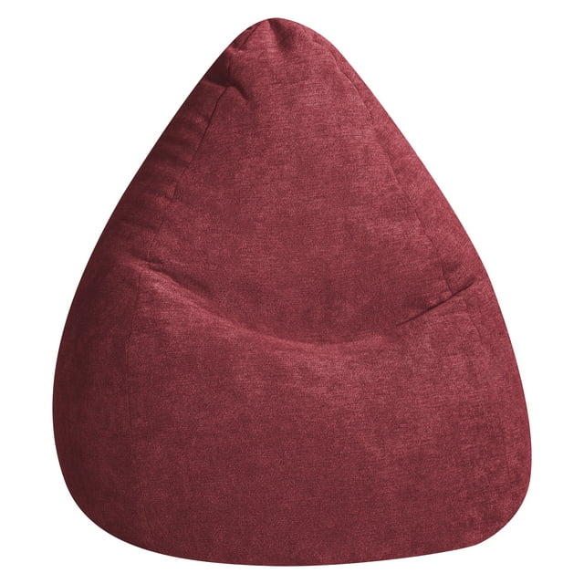 Gouchee Home Alfa Wine Bean Bag Chair – Soft Velour Polyester Fabric with Polystyrene Bead Filling, Suitable for Adults and Teens, Lightweight & Portable Seating for Dorm or Living Room
