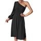 thumbnail image 2 of Vestido De Cintura Alta,Vestido De Longitud A Media Pierna,Vestido De Un Hombro,Vestido De Longitud A Media Pierna,Diseño Elevado, 2 of 5