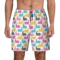 thumbnail image 3 of Uemuo Colorful Rabbit Pattern Mens Swim Trunks Quick Dry Board Shorts with Mesh Lining, Stretch Beach Shorts Quick Dry No-Chafing Board Shorts-, 3 of 9