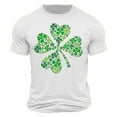 thumbnail image 3 of lcziwo St. Patrick's Day T-shirts for Men Shamrock Print Short Sleeve Crewneck Tees Lucky Green Clover Graphic Tees 2025 Summer Casual Tee Tops Prime Big Deal Days,White,XXL, 3 of 6