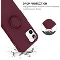 thumbnail image 3 of for iPhone 12 Pro Case, iPhone 12 Case for Women, Liquid Silicone Soft Gel Rubber Bumper Shockproof Protective Anti-Scratch Microfiber Lining Cloth Case with Ring for iPhone 12/12 Pro-Red., 3 of 9