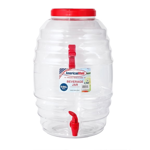 American Maid 5-Gallon Vitrolero Red Beverage Dispenser