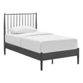 thumbnail image 1 of Adair Spindle Metal Twin Platform Bed in Charcoal, 1 of 10