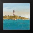 thumbnail image 2 of Wiens, James 20x20 Black Modern Framed Museum Art Print Titled - Lighthouse Seascape I v3 Crop II, 2 of 5